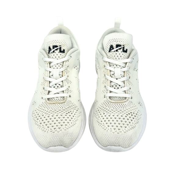APL Techloom Pro Women Running Shoes Size 8.5 White Knit Breathable Laced Comfy - Picture 4 of 15